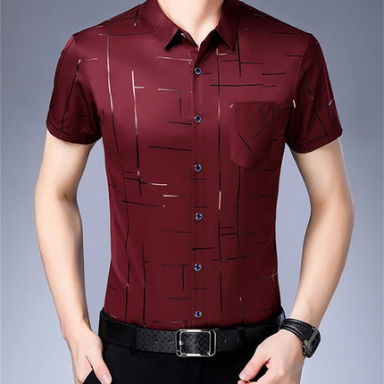 Men's Business Casual Shirt No Iron Wrinkle Resistant by zapcart