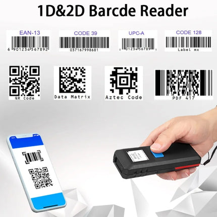 YuNew Bluetooth Barcode Scanner 1D 2D QR Portable Logistics by zapcart