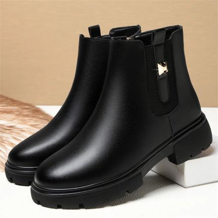 MCDVCN Women Chelsea Boots Anti Slip Platform Comfort