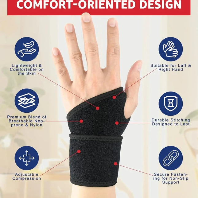 Wrist Wraps Relief Adjustable Sport Support Craft of Weaving by zapcart