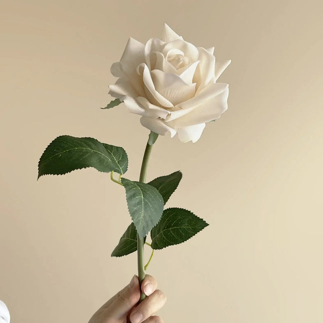 5Pcs/lot High-end Autumn Artificial Rose Real Touch Flowers Wedding Decor Bridal Bouquet Party Floral Moisturizing Rose Flowers by zapcart