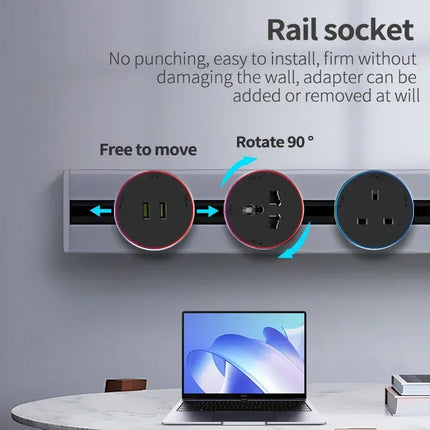 Froncs Wall Mounted Track Socket USB Power for Home Use by zapcart