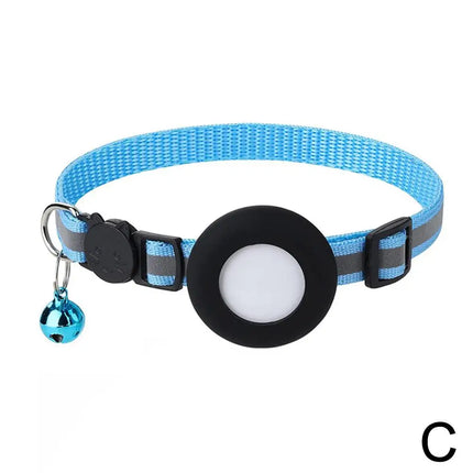 Anti Lost Cat Collar For AirTag GPS Tracker Reflective Bell by zapcart