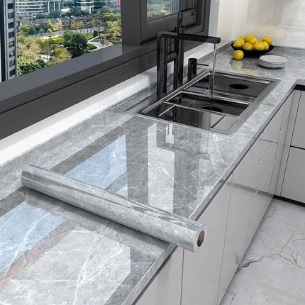 Marble Self Adhesive Wallpaper Waterproof Kitchen Decor by zapcart