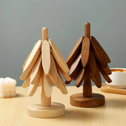 Upnzt Trivet Set Wooden Coasters Kitchen Heat Resistant by zapcart