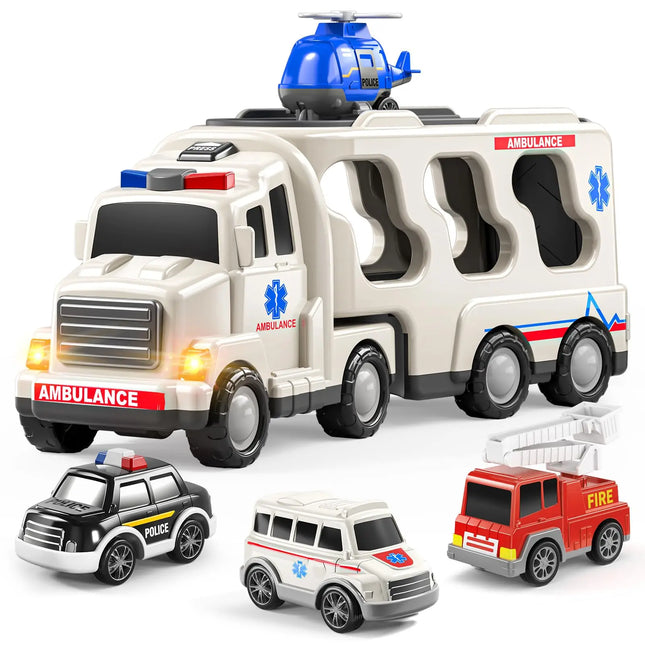 WizKidz 5 In 1 Ambulance Vehicle Light And Sound Kids 3 To 7 by zapcart