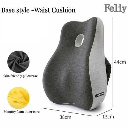 Feliy Memory Foam Office Chair Cushion Lumbar Support by zapcart