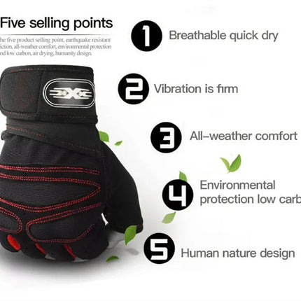 HUBEI Outdoor Sport Gloves Fingerless Wrist Guard Women Men by zapcart