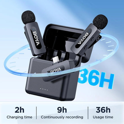 BOYA BYV3 Wireless Lavalier Microphone for iPhone Samsung by zapcart