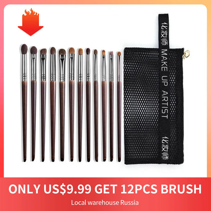 OVW Versatile Eye Makeup Brushes Set 9 12Pcs Beginners Kit by zapcart