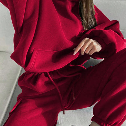 Women Two Piece Hoodies And Pants Set Cozy Relaxed Fit by zapcart