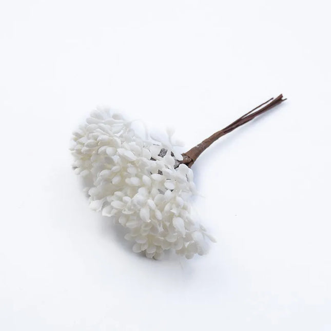 6pcs Artificial Plants Plastic Brooch Scrapbook Wedding Decorative Flowers by zapcart