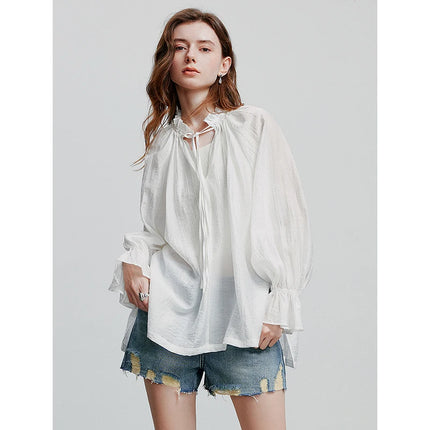 Toyouth Women Lyocell Blouse Shirt Breathable Summer 2025 by zapcart