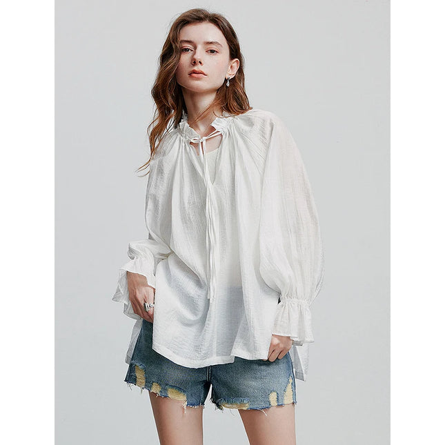 Toyouth Women Lyocell Blouse Shirt Breathable Summer 2025 by zapcart