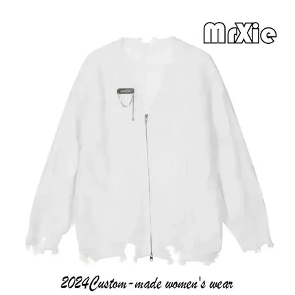 Unisex American Retro Cardigan For Men Women V Neck Knit by zapcart
