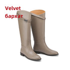 FEDONAS Women Knee High Boots Genuine Leather Moto Chic by zapcart