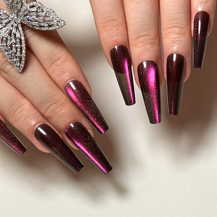 Extra Long Press On Nails Glue Included Bear Bow For Women by zapcart
