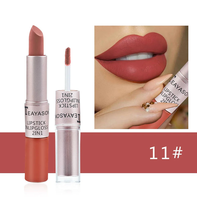 2 In 1 Matte Velvet Lipstick Gloss For Busy Women Everyday by zapcart