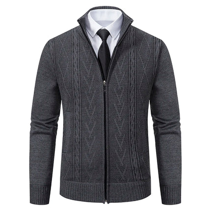 GQXAONC Cashmere Padded Mens Coat Warm Casual Knitwear by zapcart