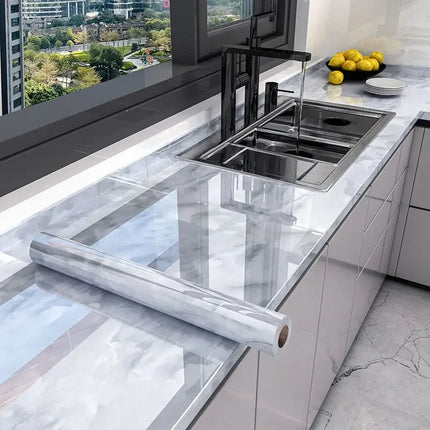 Marble Self Adhesive Wallpaper Waterproof Kitchen Decor by zapcart