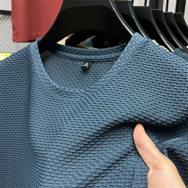 Men Ice Silk Mesh T Shirt Summer Short Sleeve Cooling Tee by zapcart