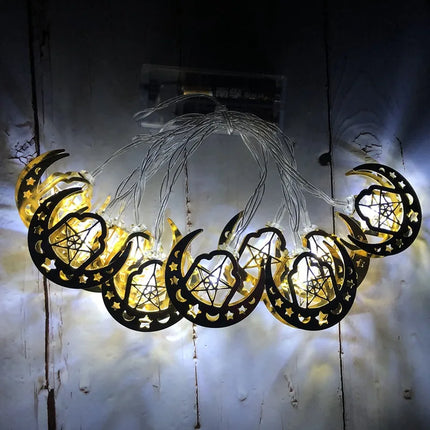 Wayfun Eid Mubarak Moon Star Light String for Ramadan Decor by zapcart