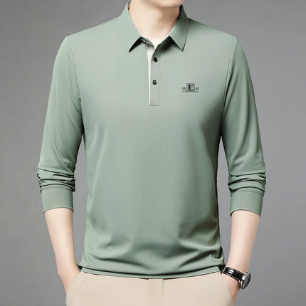 CN Zhejiang Mens Long Sleeve Polo Shirt Advanced Print by zapcart