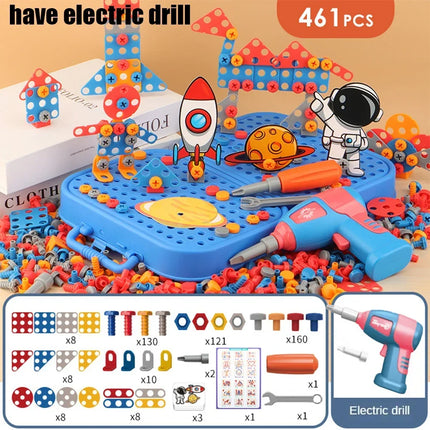 Kids Electric Drill Tool Set 3D Puzzle Educational Toy by zapcart