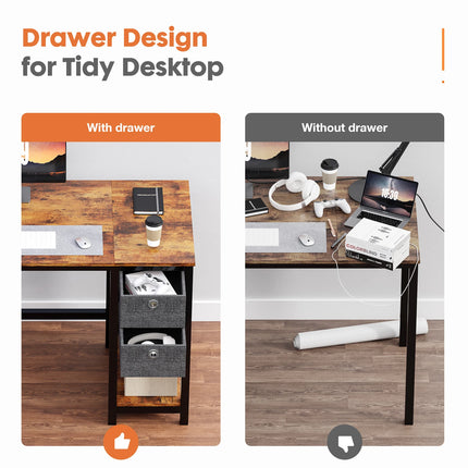 JHK Computer Desk With Drawers 55 Inch For Home Office Pro by zapcart