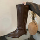 Eilyken Cozy Autumn Slip On Knee High Boots for Women by zapcart