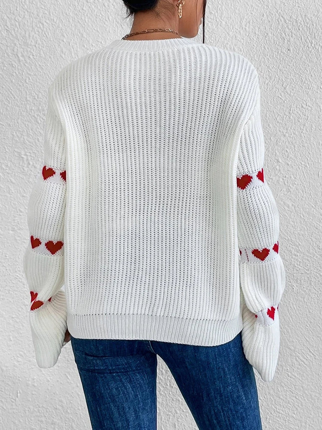 Womens Knitted Sweater Round Neck Solid Color Cozy Chic by zapcart