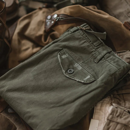 American Retro Chino Work Pants Youth Casual Pure Cotton by zapcart