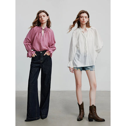 Toyouth Women Lyocell Blouse Shirt Breathable Summer 2025 by zapcart