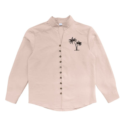 Men Casual Long Sleeve Solid Color Shirt CN Zhejiang by zapcart