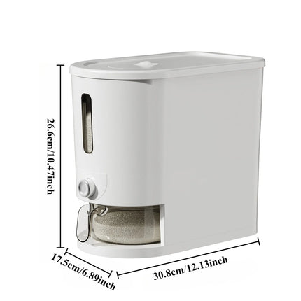 Airtight Rice Storage Box 5kg 10kg Capacity Pantry Kitchen by zapcart