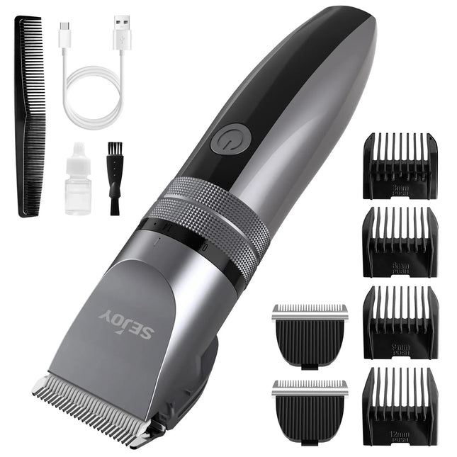 Sejoy USB Rechargeable Hair Clippers For Men Beard Trimmer