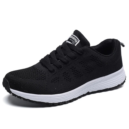 Vulcanize Women Sneakers Casual Gym Shoes Breathable White by zapcart