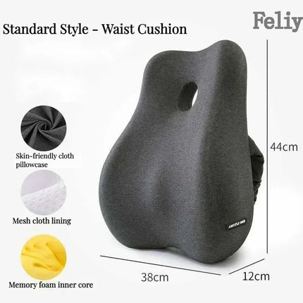 Feliy Memory Foam Office Chair Cushion Lumbar Support by zapcart