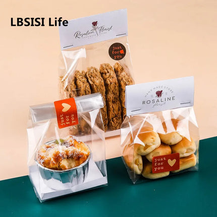 LBSISI Life Clear Cookie Bags 50pcs For Weddings Packaging by zapcart