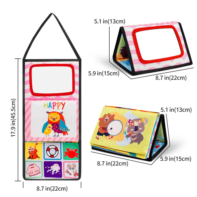 Black and White Newborn Mirror Toys BabyTummy Time for Babies MontessoriDevelopment Crawl High Contrast ActivitySensory Toy by zapcart