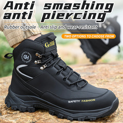 CN Zhejiang Men Anti Shock Steel Toe Boots Indestructible by zapcart