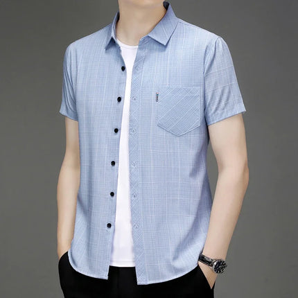 Choice Men No Iron Business Casual Short Sleeve Shirt by zapcart
