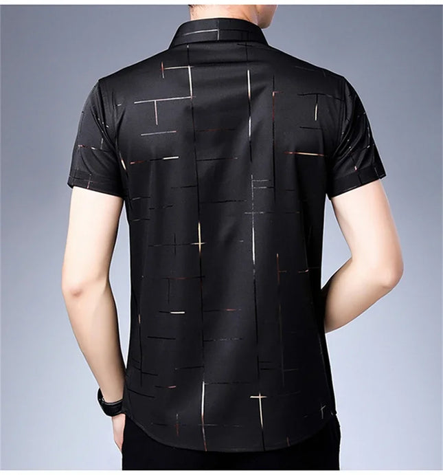 Men's Business Casual Shirt No Iron Wrinkle Resistant by zapcart