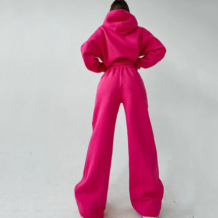 Kalenmos Women Hooded Tracksuit Set Two Piece Comfort by zapcart