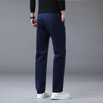 MAINKULC Mens Summer Tall Stretch Cotton Office Chino Pants by zapcart