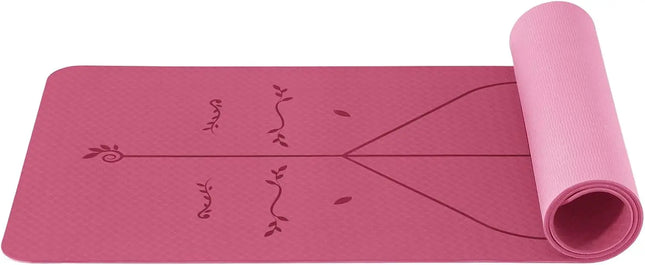 Good Nite 6mm TPE Yoga Mat Non Slip Alignment Lines Pilates by zapcart