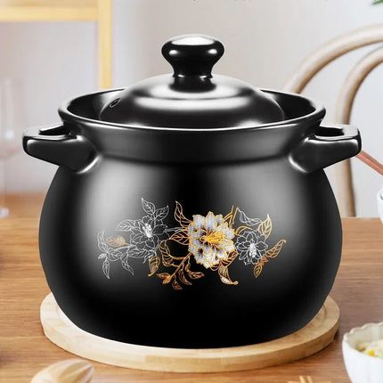 Ceramic Casserole Pot Nonstick Thick Bottom Cookware Home by zapcart