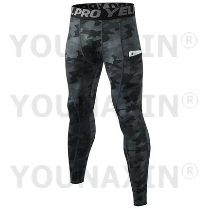 YOUNAXIN Men's Basketball Compression Pants With Pocket by zapcart