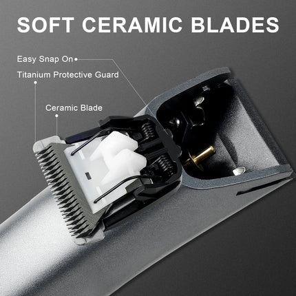 Predyee Men Electric Groin Trimmer Waterproof Ceramic Blade