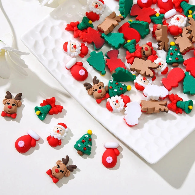 TSXJY Cute Mini Resin Cartoon Christmas Figurines for DIY by zapcart